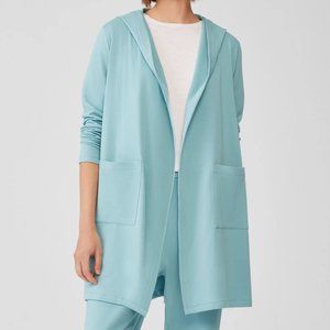 Open Front Cozy Brushed Terry Fleece Jacket